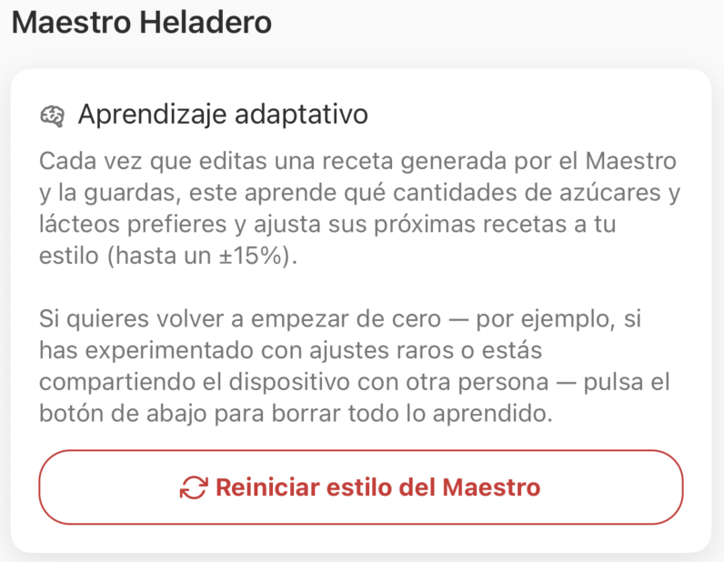Ajuste para reiniciar el estilo del Maestro