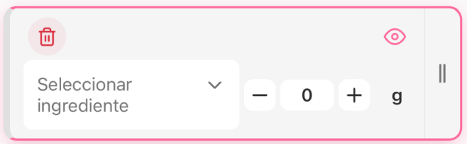 Tarjeta de Ingrediente