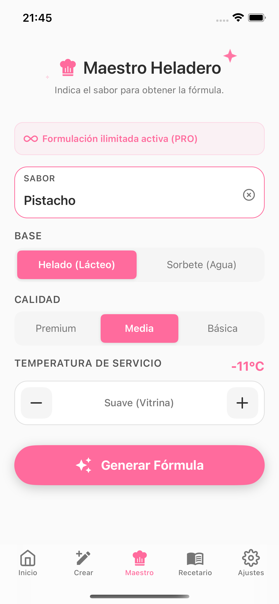 Configuración Maestro