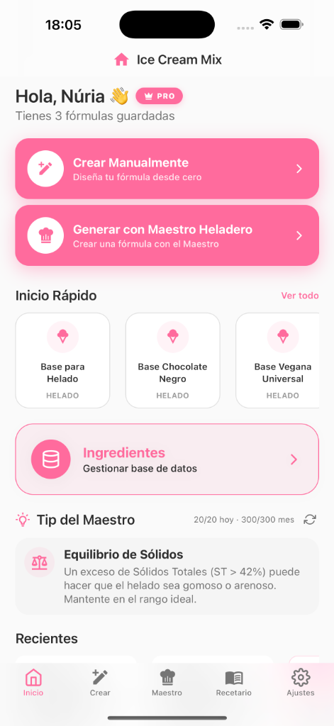 Pantalla de Inicio