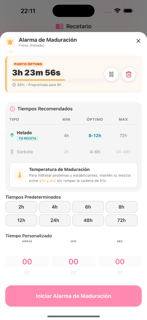 Alarma de Maduración