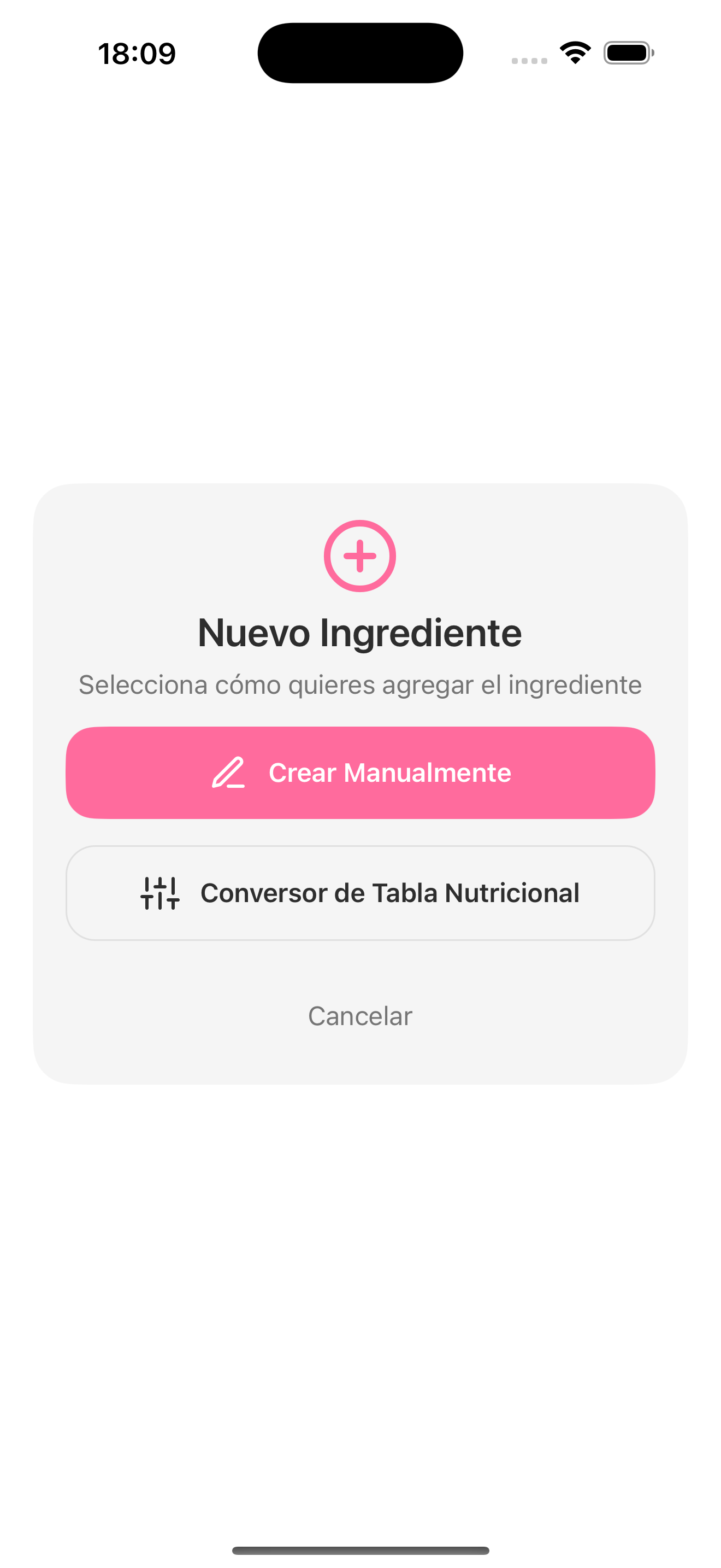 Métodos de creación de ingredientes