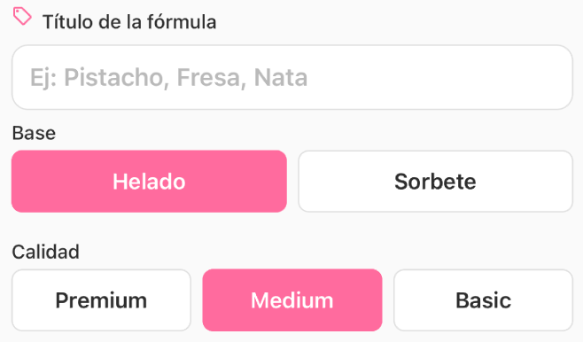 Composición de Receta