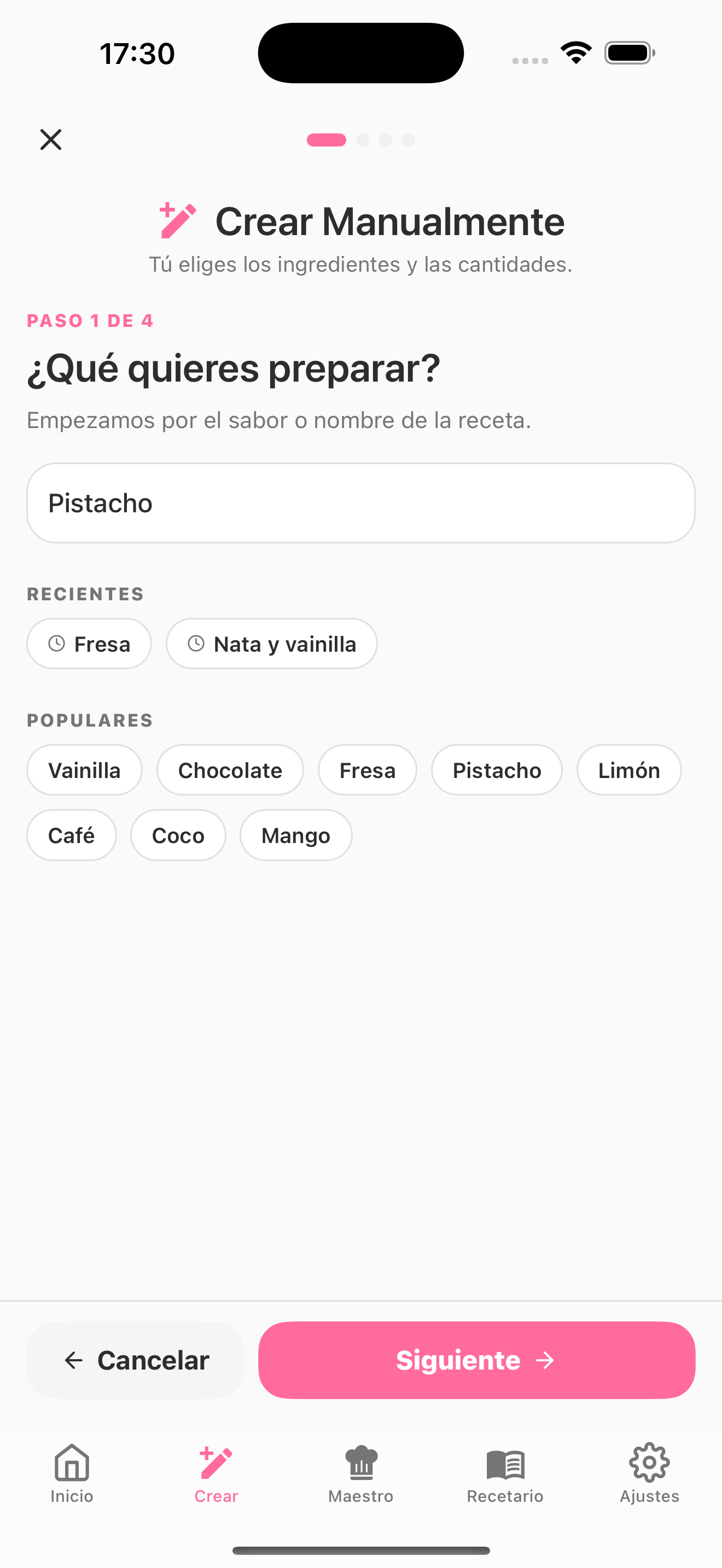 Wizard paso 1 — Qué quieres preparar